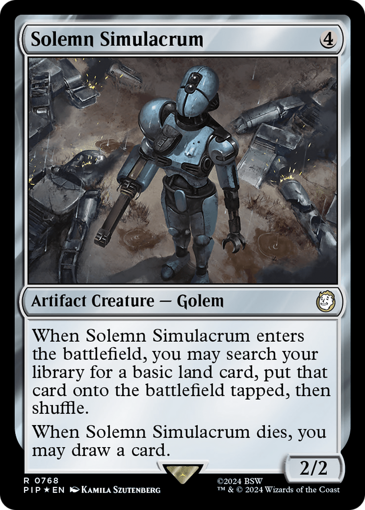 Solemn Simulacrum (Surge Foil) [Fallout] | Silver Goblin