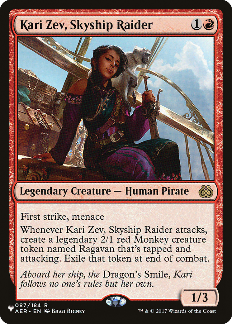 Kari Zev, Skyship Raider (AER-87) - The List