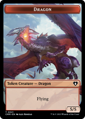 Saproling // Dragon (0021) Double-Sided Token [Commander Masters Tokens] | Silver Goblin