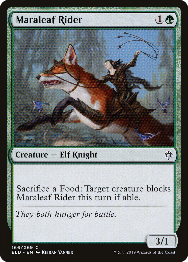 Maraleaf Rider (166) Foil - Throne of Eldraine