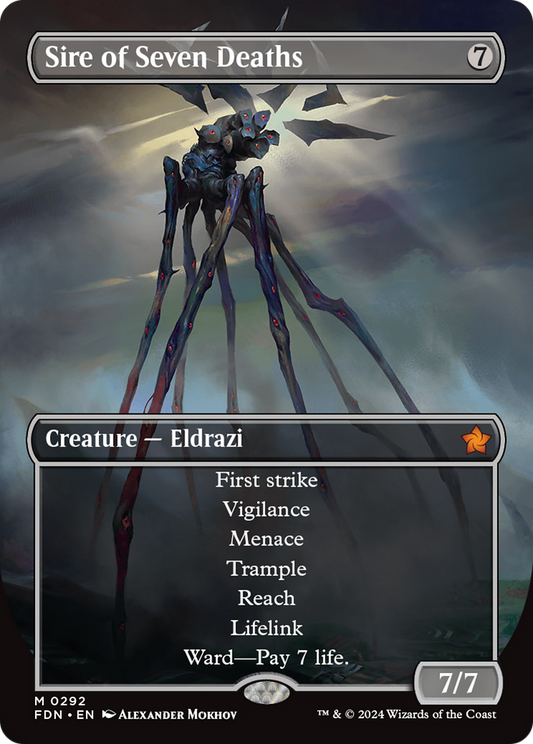 Sire of Seven Deaths (Borderless) [Foundations] Foil