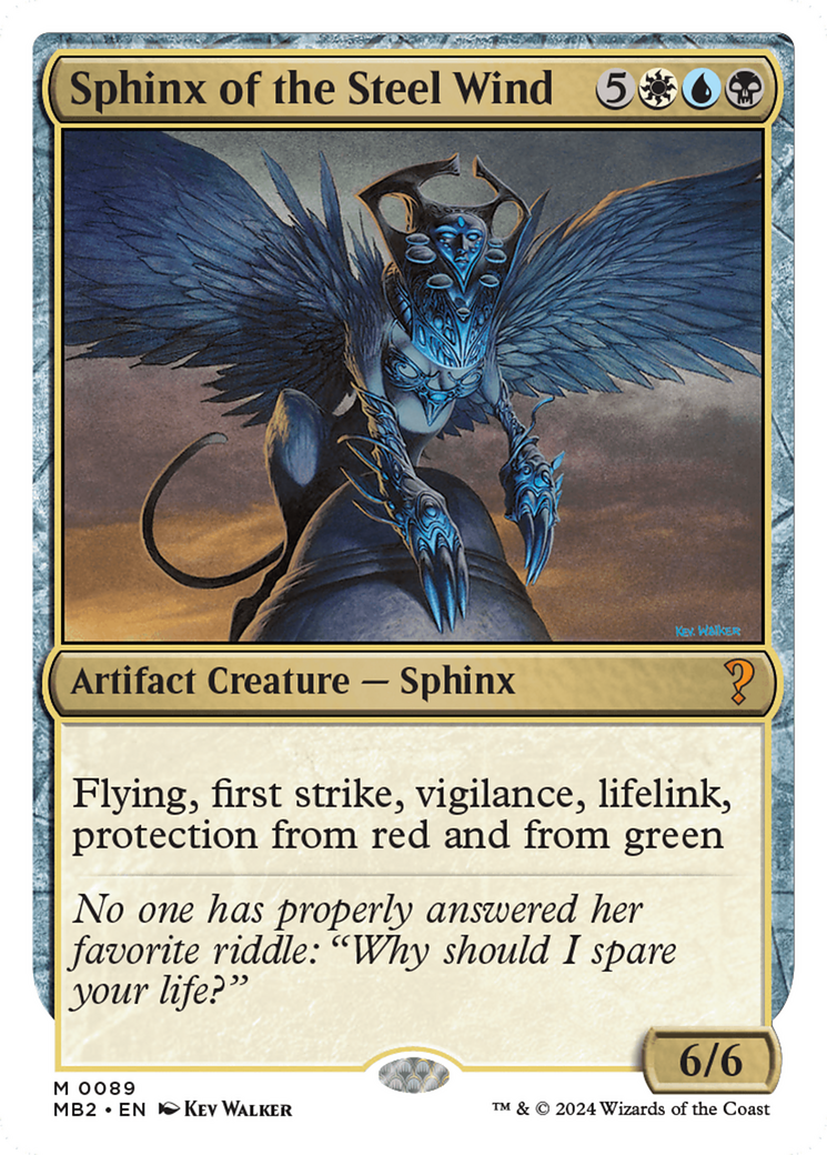 Sphinx of the Steel Wind (White Border) [Mystery Booster 2] | Silver Goblin