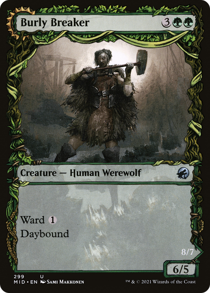 Burly Breaker // Dire-Strain Demolisher (Showcase Equinox) [Innistrad: Midnight Hunt] Foil