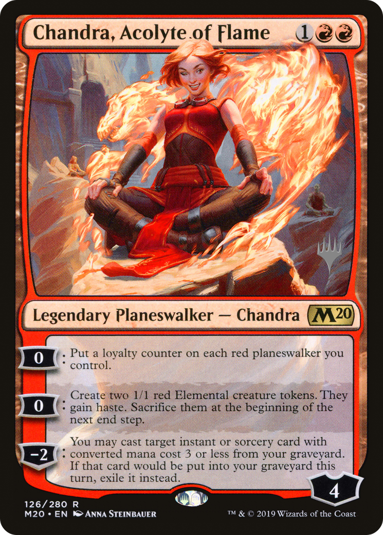 Chandra, Acolyte of Flame (Promo Pack) [Core Set 2020 Promos] Foil