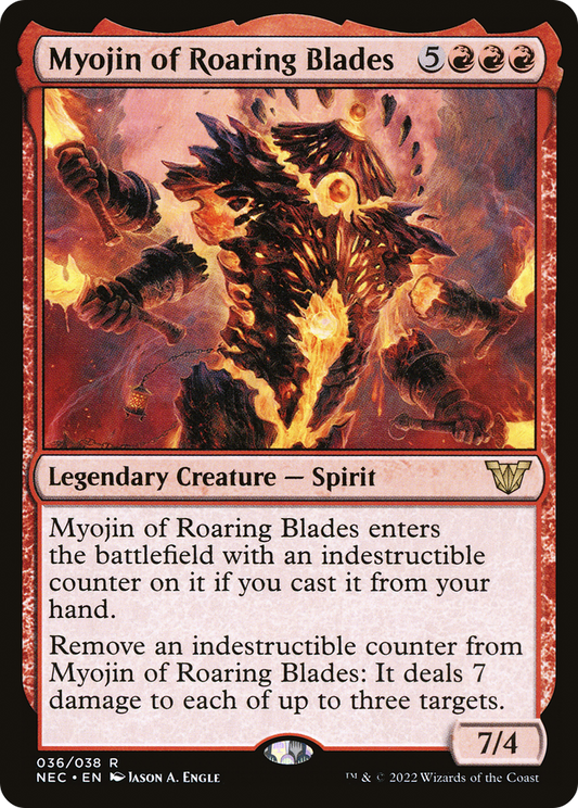 Myojin of Roaring Blades (036) - Neon Dynasty Commander