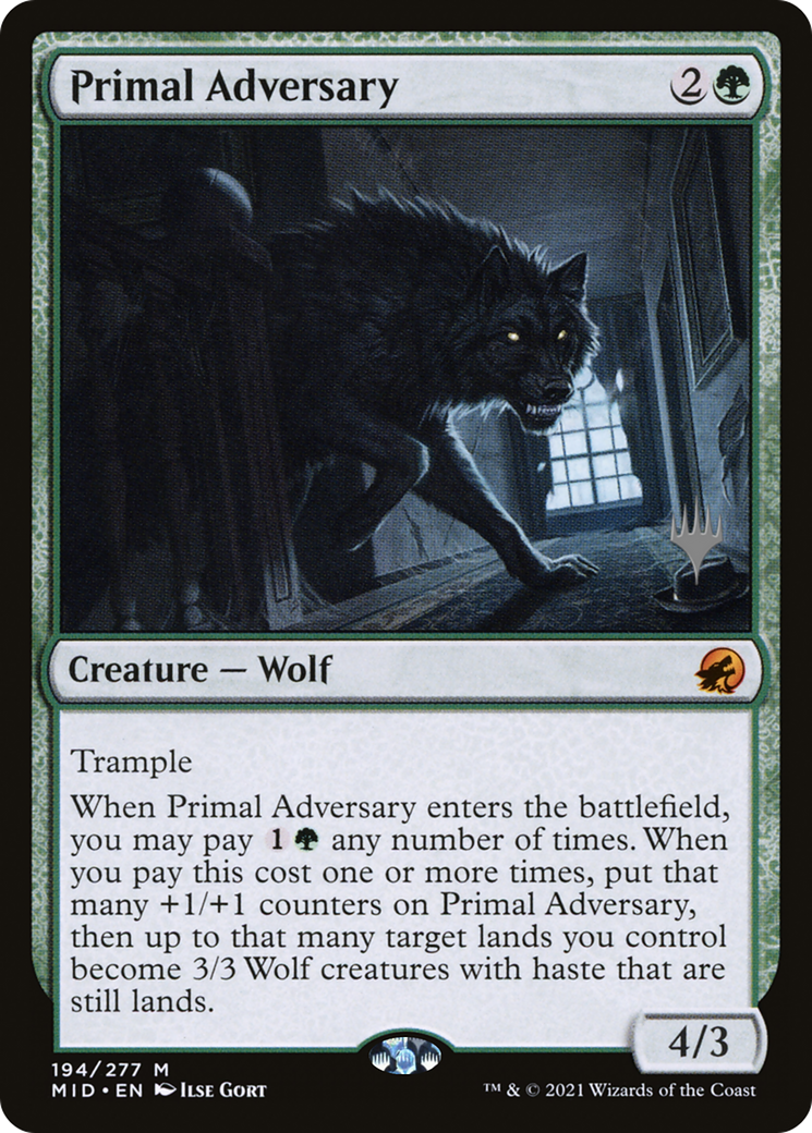 Primal Adversary (Promo Pack) [Innistrad: Midnight Hunt Promos] Foil