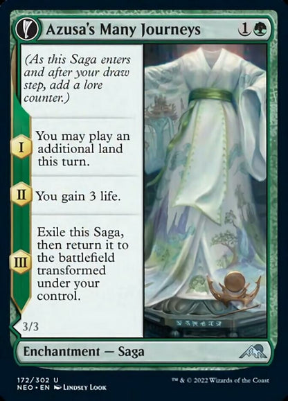 Azusa's Many Journeys // Likeness of the Seeker (172) Foil - Kamigawa: Neon Dynasty