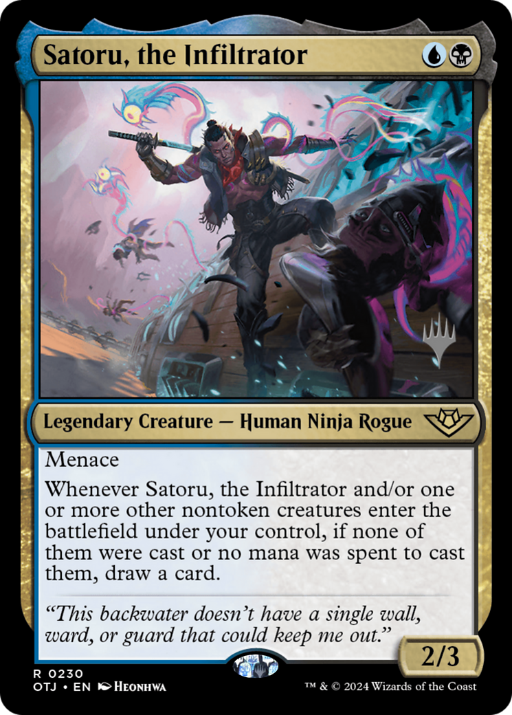 Satoru, the Infiltrator (Promo Pack) [Outlaws of Thunder Junction Promos] | Silver Goblin