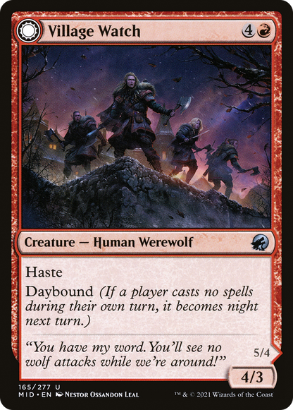 Village Watch (165) Foil - Innistrad: Midnight Hunt