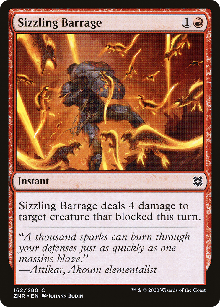 Sizzling Barrage (162) Foil - Zendikar Rising