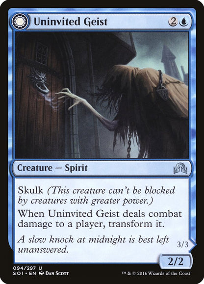 Uninvited Geist // Unimpeded Trespasser (094) Foil - Shadows over Innistrad