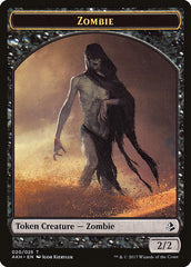 Zombie // Trueheart Duelist Double-Sided Token [Amonkhet Tokens] | Silver Goblin