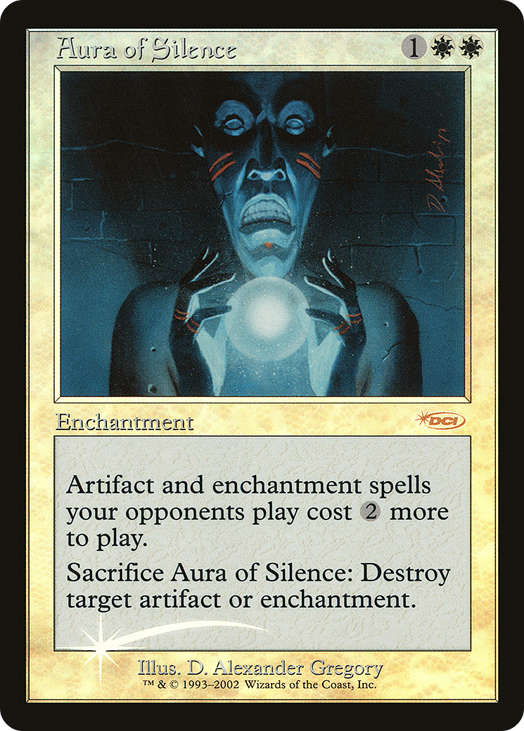 Aura of Silence (Retro) (008) Foil - Friday Night Magic 2002