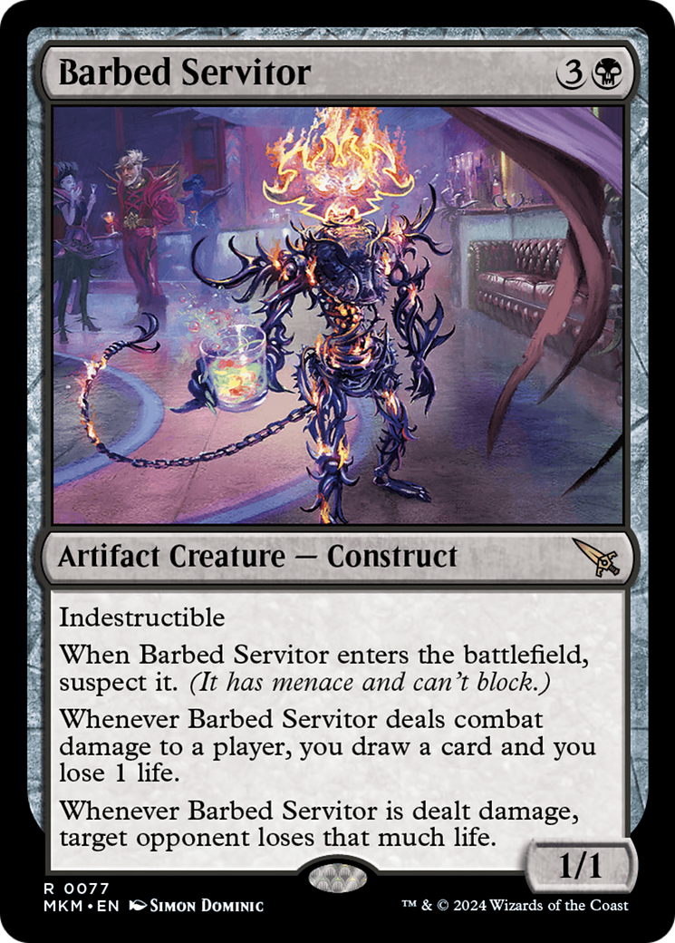 Barbed Servitor (077) Foil - Murders at Karlov Manor
