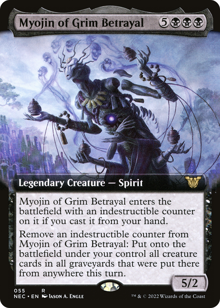 Myojin of Grim Betrayal (Extended Art) (055) - Neon Dynasty Commander
