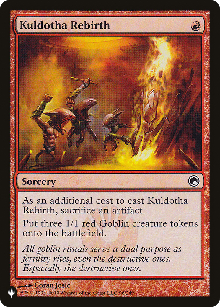 Kuldotha Rebirth (SOM-96) - The List