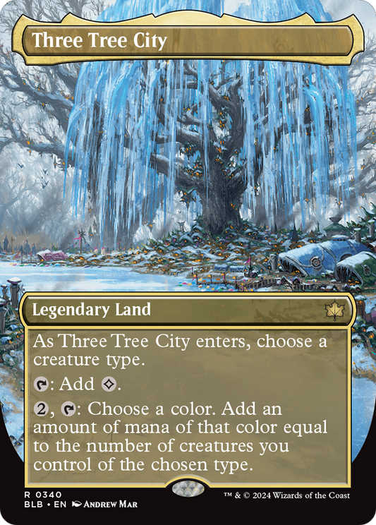 Three Tree City (Borderless) (0340) [Bloomburrow] Foil