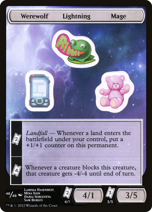 Werewolf Lightning Mage [Unfinity Stickers]