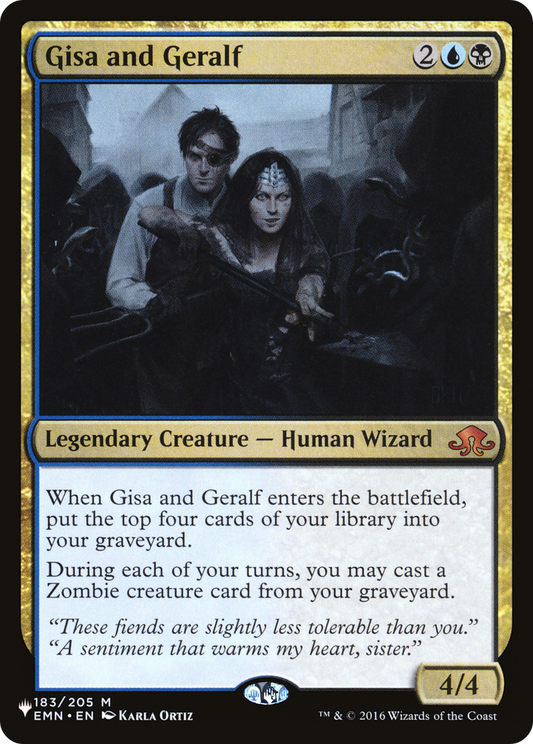Gisa and Geralf (EMN-183) - The List
