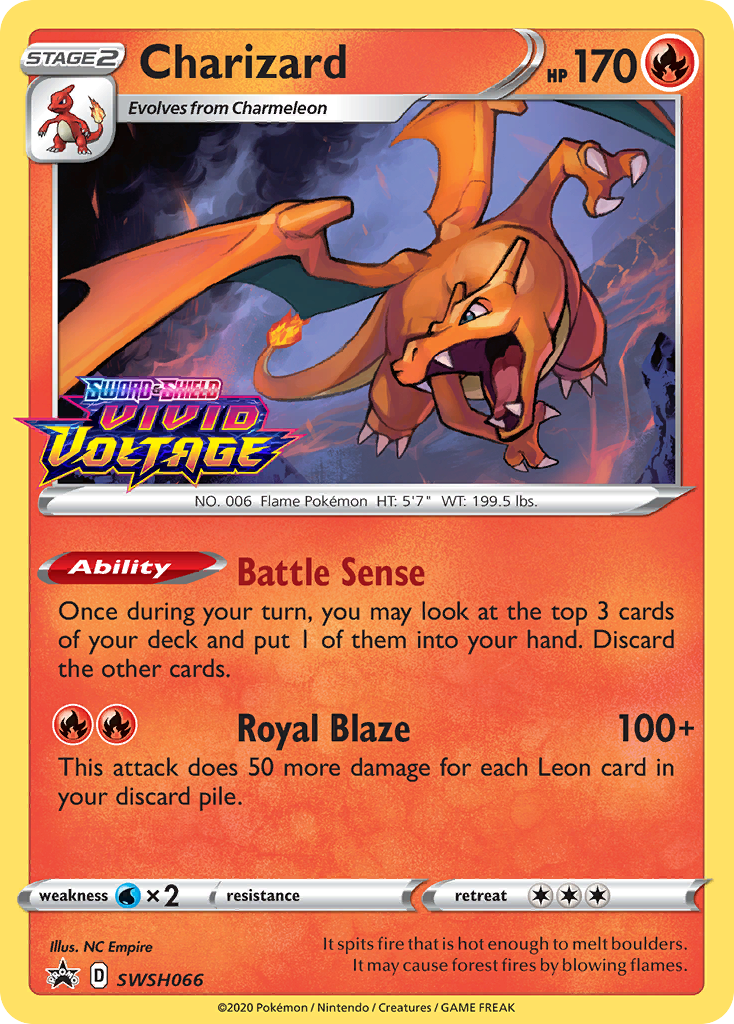 Charizard (SWSH066) (Prerelease Promo) [Sword & Shield: Black Star Promos] | Silver Goblin