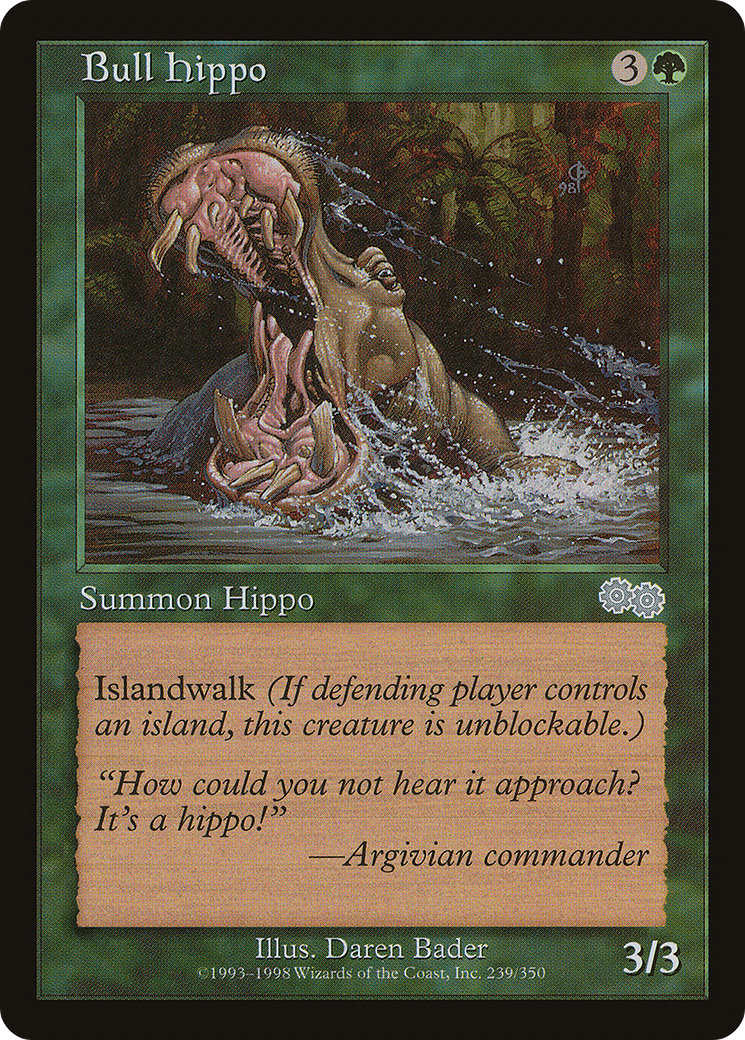 Bull Hippo [Urza's Saga] | Silver Goblin