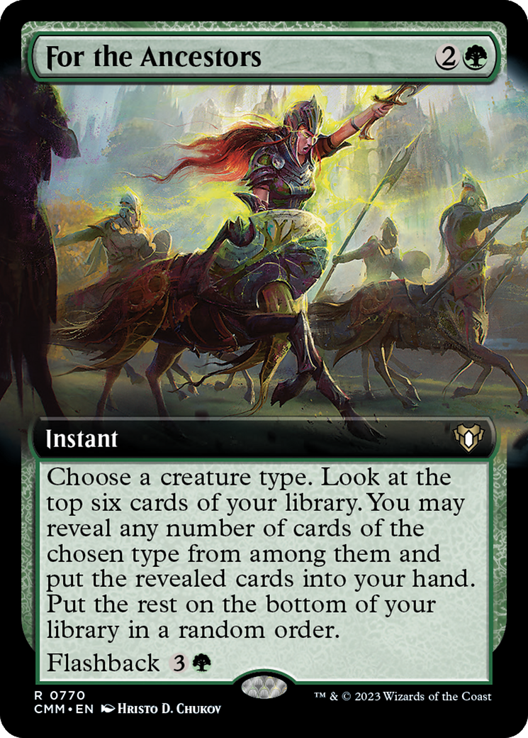 For the Ancestors (Extended Art) [Commander Masters] | Silver Goblin