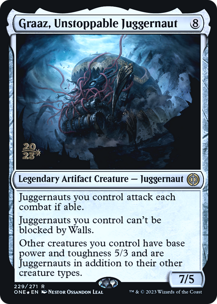 Graaz, Unstoppable Juggernaut [Phyrexia: All Will Be One Prerelease Promos] | Silver Goblin