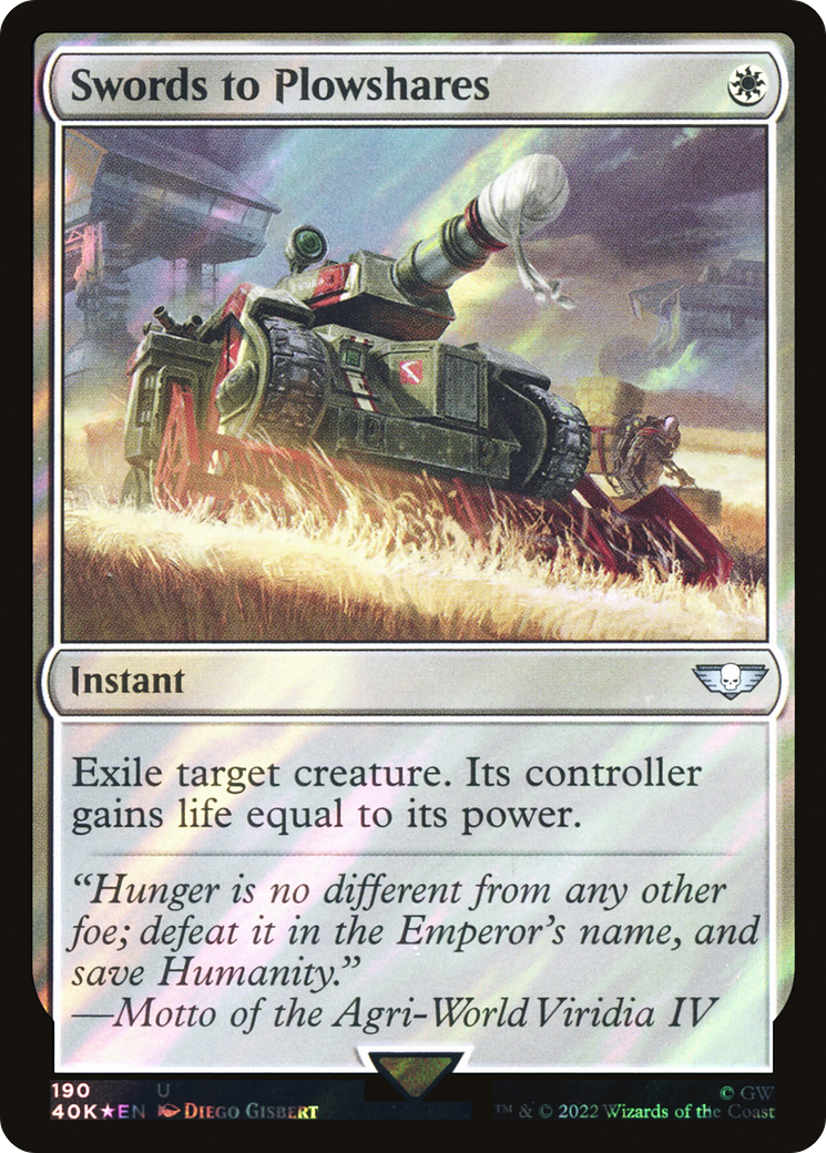 Swords to Plowshares (190) Surge Foil - Warhammer 40,000 Commander