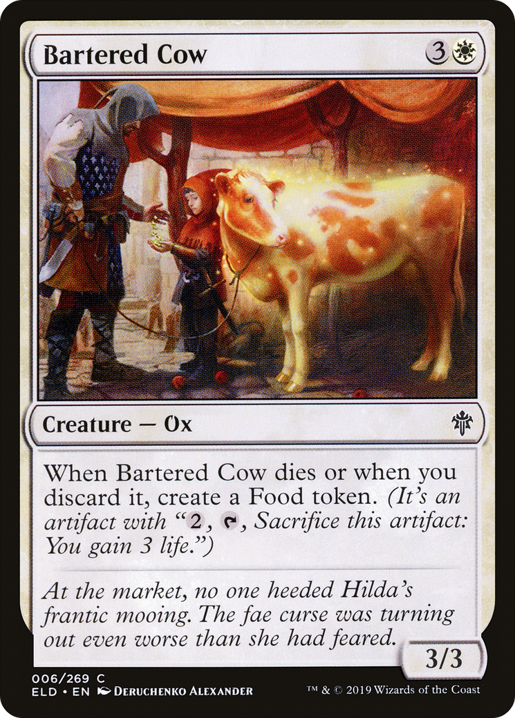 Bartered Cow (006) Foil - Throne of Eldraine