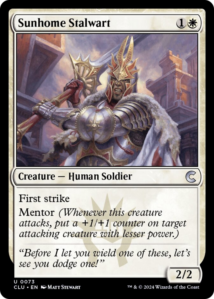 Sunhome Stalwart [Ravnica: Clue Edition] | Silver Goblin