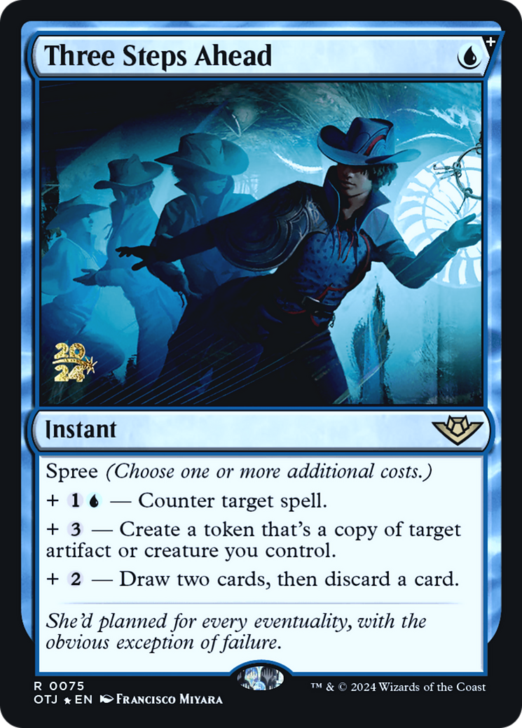 Three Steps Ahead (075) Foil - Outlaws of Thunder Junction Promos