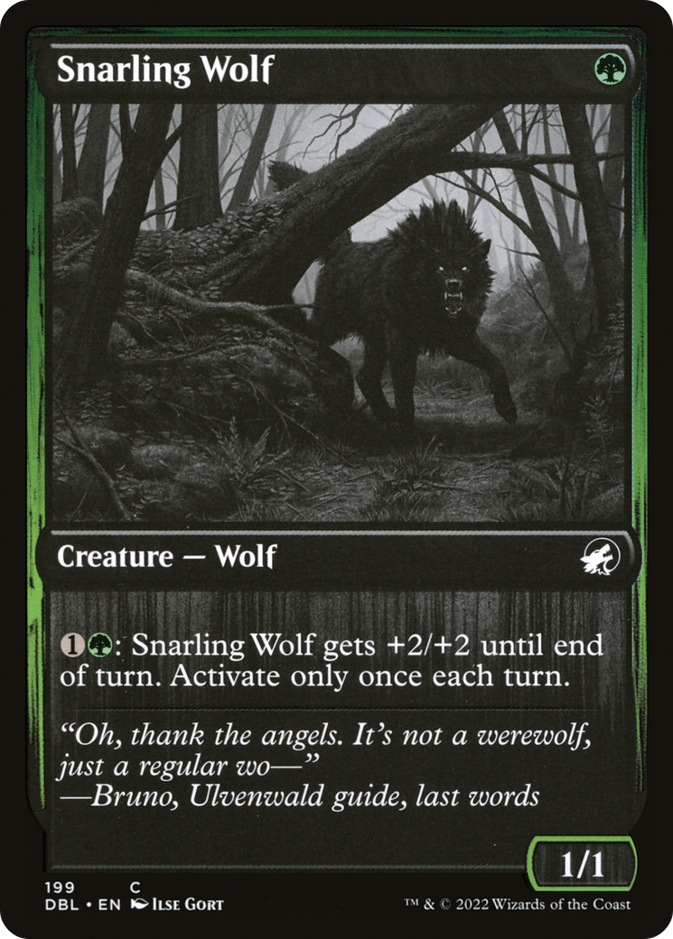 Snarling Wolf (199) - Innistrad: Double Feature