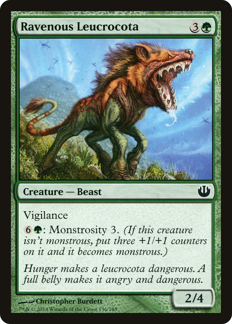 Ravenous Leucrocota (136) Foil - Journey into Nyx