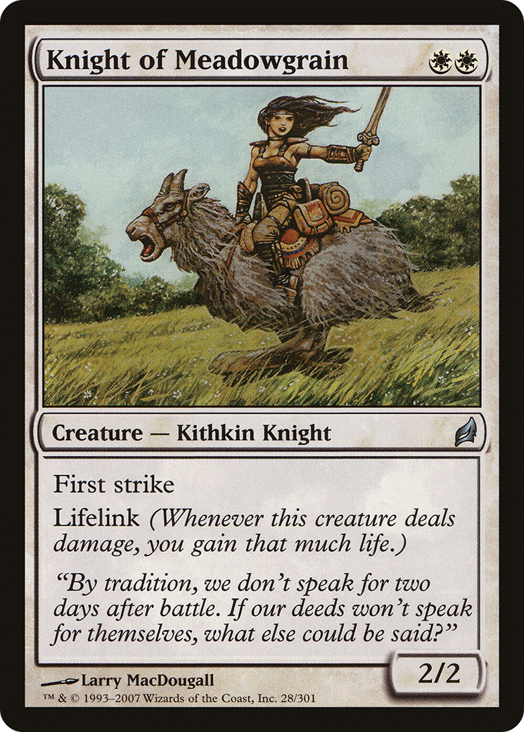 Knight of Meadowgrain (028) Foil - Lorwyn