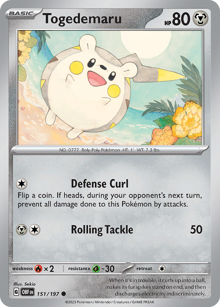 Togedemaru (151/197) [Scarlet & Violet: Obsidian Flames] | Silver Goblin