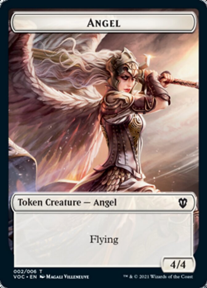 Angel // Clue Double-Sided Token [Innistrad: Crimson Vow Commander Tokens] | Silver Goblin