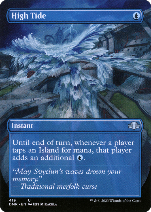 High Tide (Borderless Alternate Art) [Dominaria Remastered] Foil