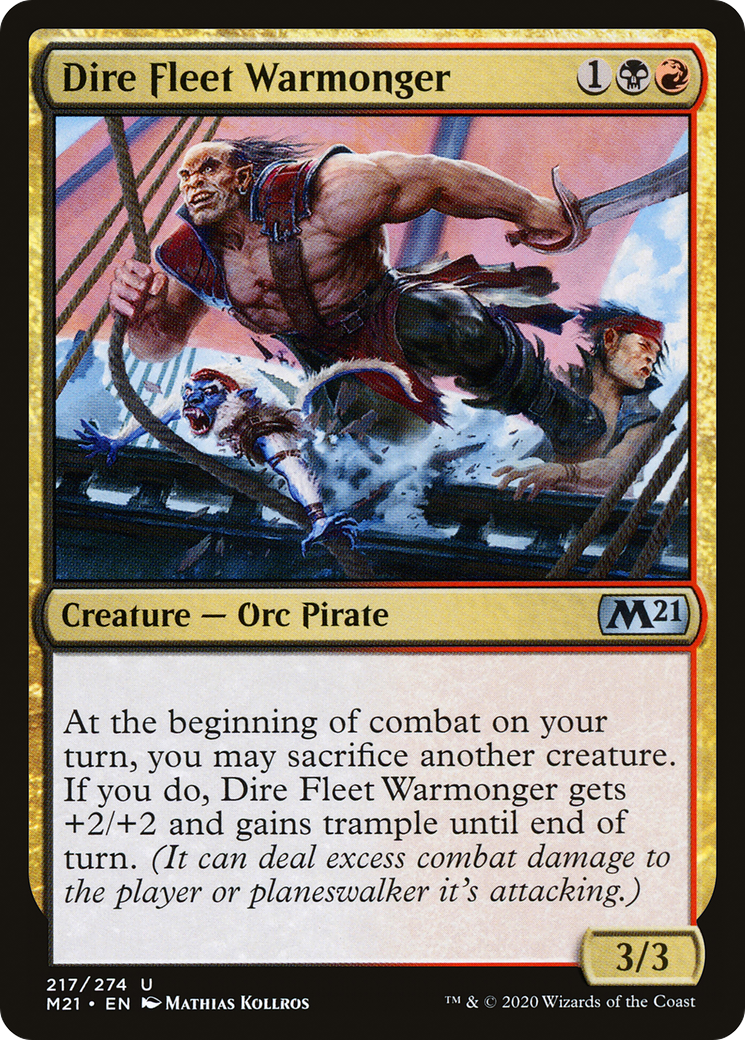 Dire Fleet Warmonger (217) - Core Set 2021