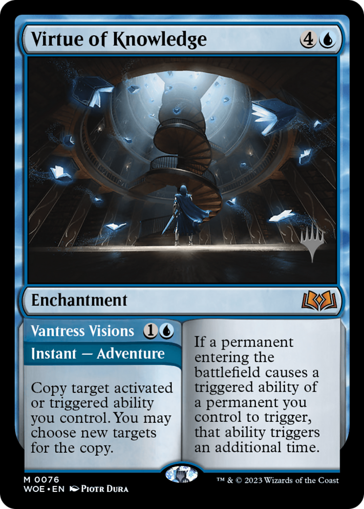 Virtue of Knowledge // Vantress Visions (Promo Pack) [Wilds of Eldraine Promos] Foil