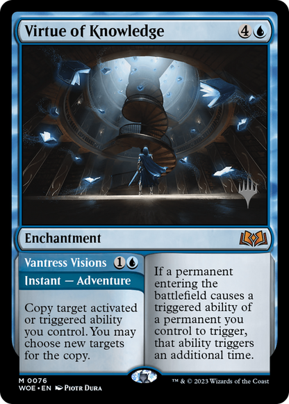 Virtue of Knowledge // Vantress Visions (Promo Pack) [Wilds of Eldraine Promos] Foil