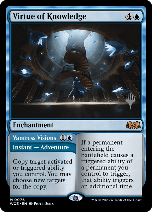 Virtue of Knowledge // Vantress Visions (Promo Pack) [Wilds of Eldraine Promos] Foil