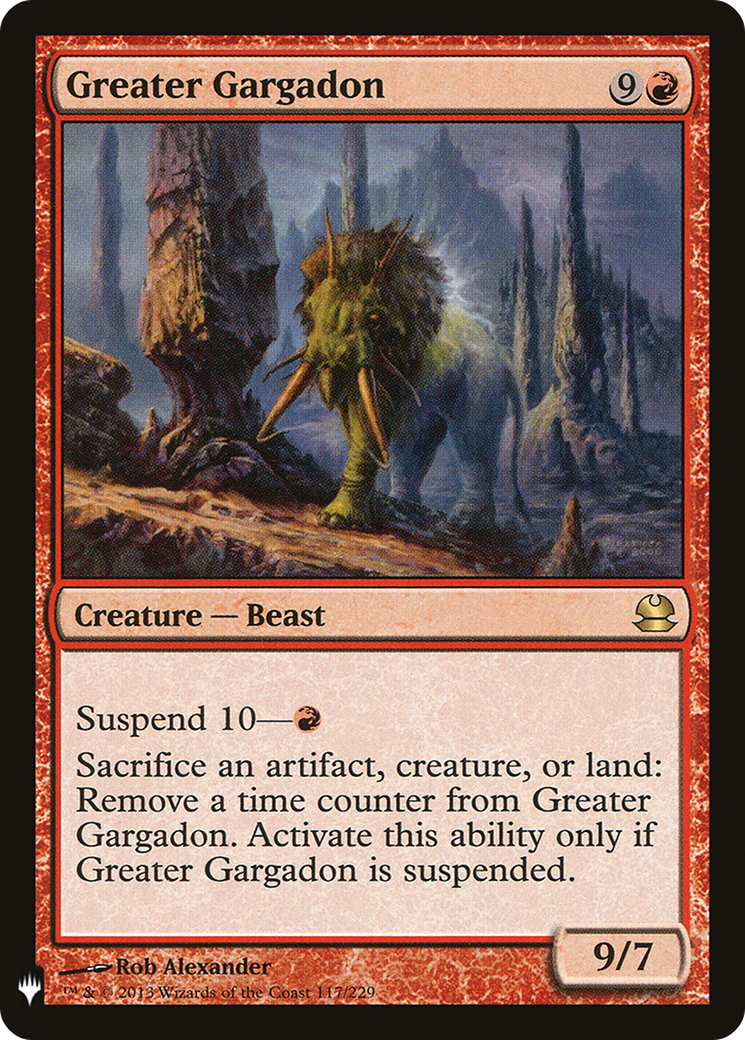 Greater Gargadon (MMA-117) - The List