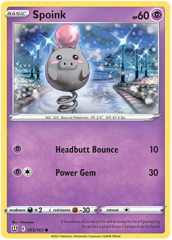 Spoink (055/163) [Sword & Shield: Battle Styles] | Silver Goblin