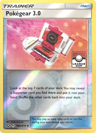 Pokegear 3.0 - 182a/214 (League Cup) (182a) Reverse Holofoil - League & Championship Cards