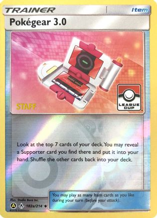 Pokegear 3.0 - 182a/214 (League Cup) [Staff] (182a) Reverse Holofoil - League & Championship Cards