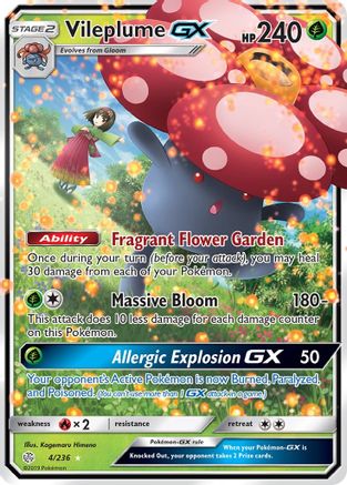 Vileplume GX (4) Holofoil - SM  Cosmic Eclipse