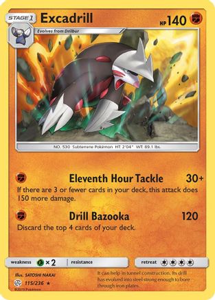 Excadrill (115) Holofoil - SM  Cosmic Eclipse