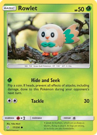 Rowlet - 17/236 (17) - SM  Cosmic Eclipse