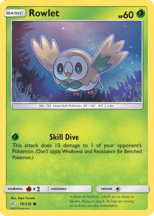 Rowlet - 18/236 (18) - SM  Cosmic Eclipse