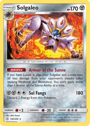 Solgaleo (142) Holofoil - SM  Cosmic Eclipse